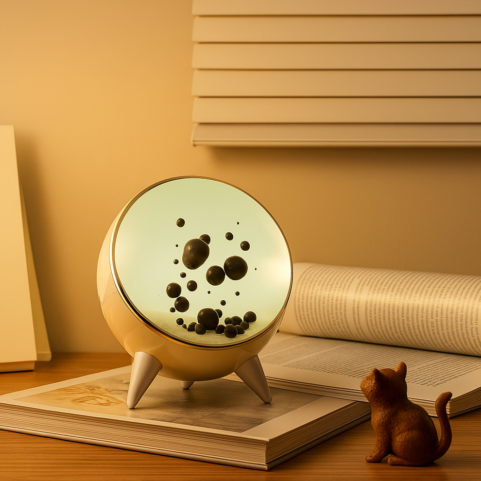 Magnetic fluid music rhythm lamp