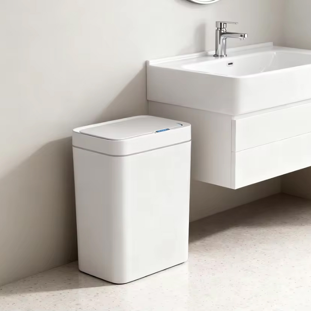 White Touchless 15L Smart Sensor Rubbish Bin